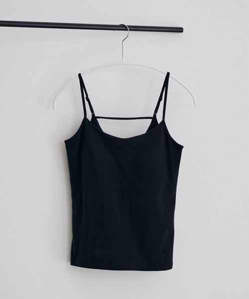 SALON adam et rope'(サロン アダム エ ロペ)の「【TRUE COTTON】カップ付きバックデザインキャミソール(キャミソール・レディース・ブラック/ホワイト/ベージュ・FREE)」の8枚目の写真