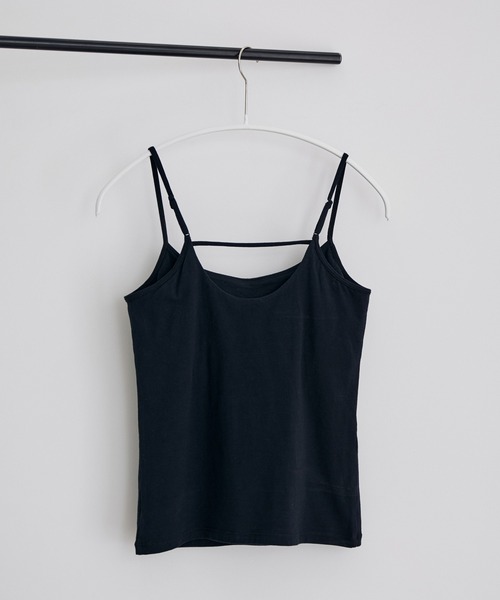 SALON adam et rope'(サロン アダム エ ロペ)の「【TRUE COTTON】カップ付きバックデザインキャミソール(キャミソール・レディース・ブラック/ホワイト/ベージュ・FREE)」の9枚目の写真