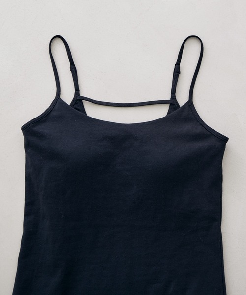 SALON adam et rope'(サロン アダム エ ロペ)の「【TRUE COTTON】カップ付きバックデザインキャミソール(キャミソール・レディース・ブラック/ホワイト/ベージュ・FREE)」の10枚目の写真