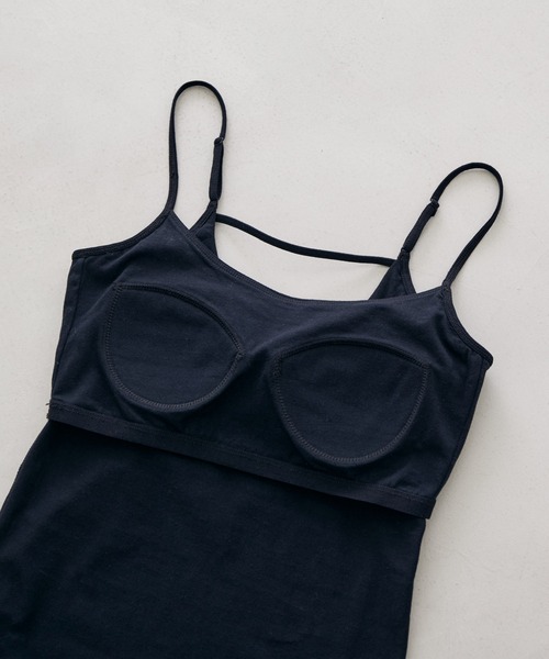 SALON adam et rope'(サロン アダム エ ロペ)の「【TRUE COTTON】カップ付きバックデザインキャミソール(キャミソール・レディース・ブラック/ホワイト/ベージュ・FREE)」の12枚目の写真