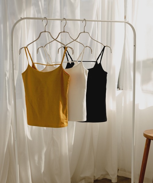 SALON adam et rope'(サロン アダム エ ロペ)の「【TRUE COTTON】カップ付きバックデザインキャミソール(キャミソール・レディース・ブラック/ホワイト/ベージュ・FREE)」の17枚目の写真