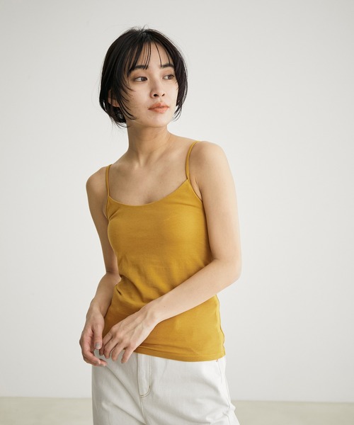 SALON adam et rope'(サロン アダム エ ロペ)の「【TRUE COTTON】カップ付きバックデザインキャミソール(キャミソール・レディース・ブラック/ホワイト/ベージュ・FREE)」の21枚目の写真