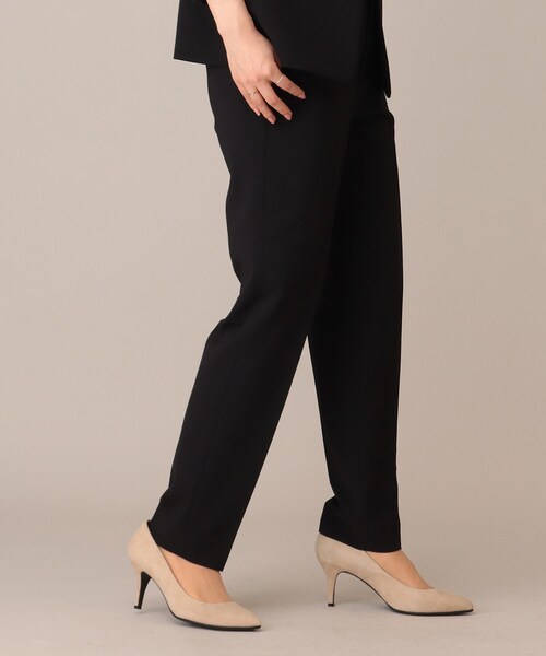 UNTITLED（アンタイトル）の「◆カロスウーステッド テーパードパンツ【マシンウォッシャブル】（その他パンツ・レディース・ベージュ/ブラック・44/04/03/42/02/01/00/48）」の2枚目の写真