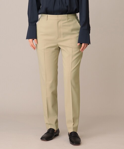 UNTITLED（アンタイトル）の「◆カロスウーステッド テーパードパンツ【マシンウォッシャブル】（その他パンツ・レディース・ベージュ/ブラック・44/04/03/42/02/01/00/48）」の4枚目の写真