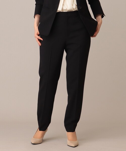 UNTITLED（アンタイトル）の「◆カロスウーステッド テーパードパンツ【マシンウォッシャブル】（その他パンツ・レディース・ベージュ/ブラック・44/04/03/42/02/01/00/48）」の15枚目の写真