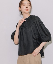 Munich | 60sライトフレンチリネンギャザーブラウス(シャツ/ブラウス)