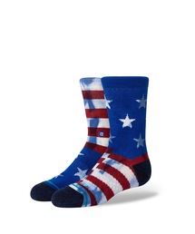 STANCE（スタンス）の「【STANCE/スタンス】THE BANNER KIDS /吸湿伸縮性INFIKNIT (インフィニット)素材使用星条旗デザインキッズロング丈ハイソックス（ソックス/靴下・キッズ）」