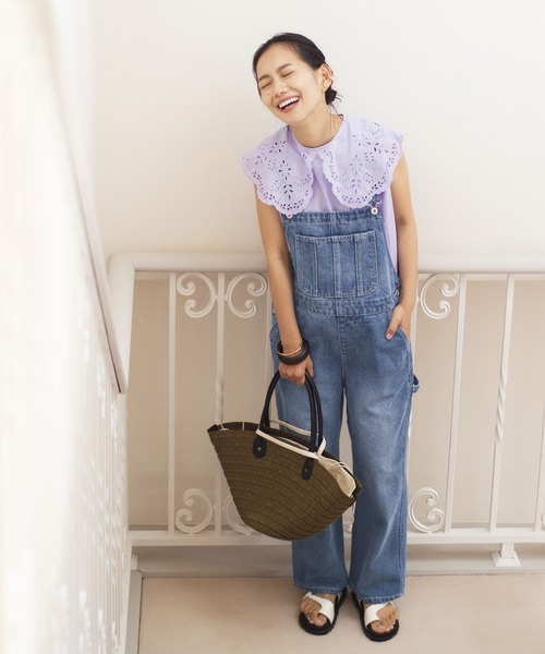 titivate（ティティベイト）の「刺繍襟付デザインノースリブラウス