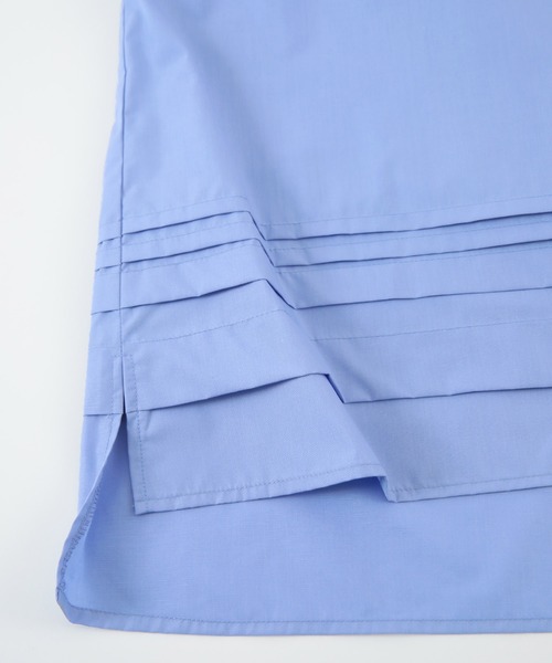 刺繍襟付デザインノースリーブラウス