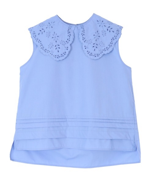 titivate（ティティベイト）の「刺繍襟付デザインノースリブラウス（シャツ/ブラウス・レディース・ブラック/オフホワイト/ブルー/ラベンダー・S/M）」の22枚目の写真