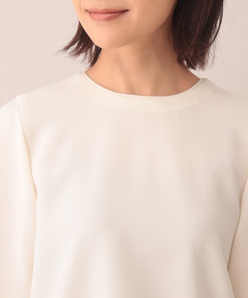 アンタイトル　オフホワイト 長袖 ブラウス　M UNTITLED（アンタイトル）の「◇【美人百花掲載】デザイン袖 T