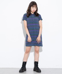 X-girl | STRIPED TERRY CLOTH S/S DRESS(ワンピース)