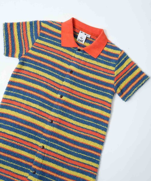 X-girl(エックスガール)の「STRIPED TERRY CLOTH S/S DRESS(ワンピース・レディース・ホワイト/オレンジ/グリーン・S/M)」の11枚目の写真