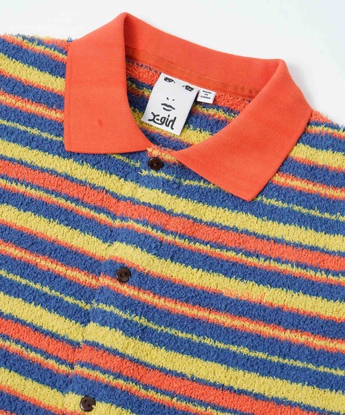 X-girl(エックスガール)の「STRIPED TERRY CLOTH S/S DRESS(ワンピース・レディース・ホワイト/オレンジ/グリーン・S/M)」の12枚目の写真