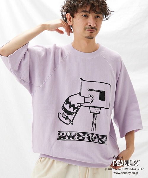 ◆【PEANUTS/ピーナッツ】別注HALFSLEEVEスウェット
