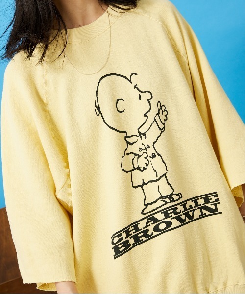◆【PEANUTS/ピーナッツ】別注HALFSLEEVEスウェット