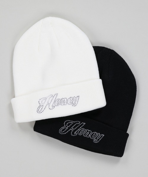 SPINNS(スピンズ)の「HONEYロゴ ニットキャップ(ニットキャップ/ビーニー・レディース・ホワイト/ブラック・ONESIZE)」の6枚目の写真