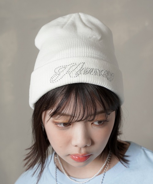 SPINNS(スピンズ)の「HONEYロゴ ニットキャップ(ニットキャップ/ビーニー・レディース・ホワイト/ブラック・ONESIZE)」の10枚目の写真