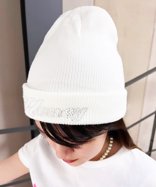 SPINNS(スピンズ)の「HONEYロゴ ニットキャップ(ニットキャップ/ビーニー・レディース・ホワイト/ブラック・ONESIZE)」の17枚目の写真