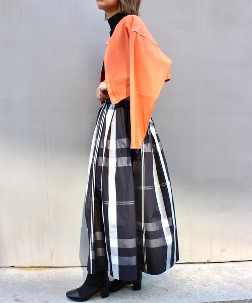 MLI'A（エムリア）の「タックギャザーBIGチェックスカート（スカート・レディース・ホワイト×ブラック/ブラック×ホワイト・FREE）」の12枚目の写真