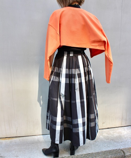 MLI'A（エムリア）の「タックギャザーBIGチェックスカート（スカート・レディース・ホワイト×ブラック/ブラック×ホワイト・FREE）」の9枚目の写真
