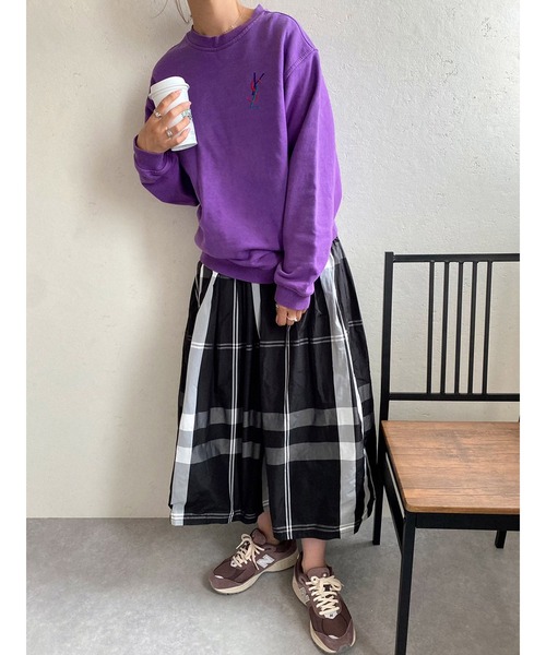 MLI'A（エムリア）の「タックギャザーBIGチェックスカート（スカート・レディース・ホワイト×ブラック/ブラック×ホワイト・FREE）」の21枚目の写真