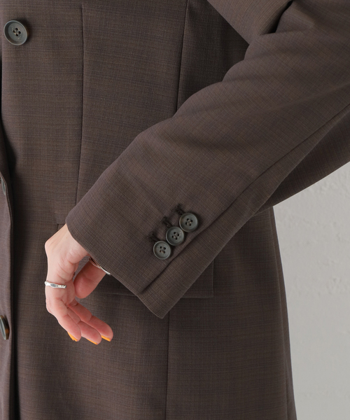 JOURNAL STANDARD(ジャーナルスタンダード)の「TWボイルジャケット(テーラードジャケット・レディース・ベージュ/ブラウン・FREE)」の19枚目の写真