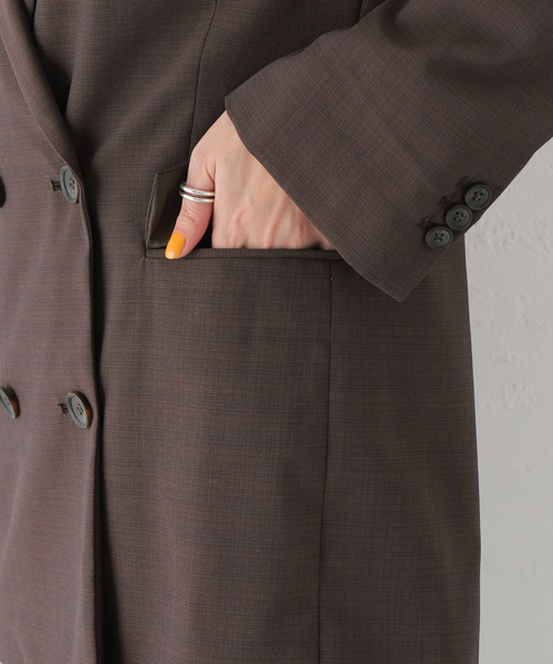 JOURNAL STANDARD(ジャーナルスタンダード)の「TWボイルジャケット(テーラードジャケット・レディース・ベージュ/ブラウン・FREE)」の20枚目の写真