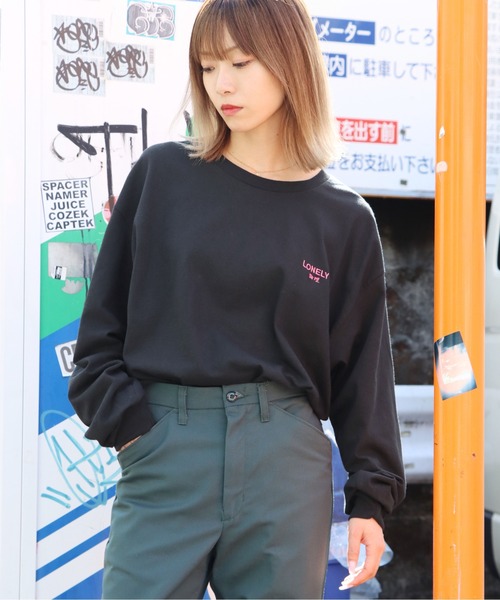 LONELY/論理（ロンリー）の「LONELY(論理)/ロンリー UZUKU YOKUBOU LONG SLEEVE 刺繍 長袖Tシャツ ロゴロンT（Tシャツ/カットソー・メンズ・ホワイト/パープル/ブラック・L/XL/XXL）」の19枚目の写真
