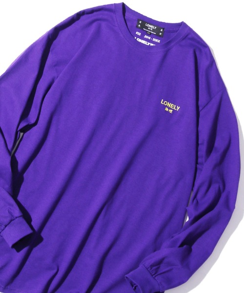 LONELY/論理（ロンリー）の「LONELY(論理)/ロンリー UZUKU YOKUBOU LONG SLEEVE 刺繍 長袖Tシャツ ロゴロンT（Tシャツ/カットソー・メンズ・ホワイト/パープル/ブラック・L/XL/XXL）」の11枚目の写真