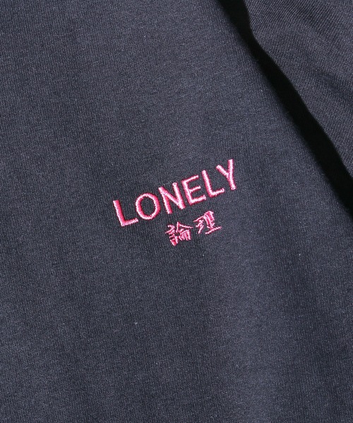LONELY/論理（ロンリー）の「LONELY(論理)/ロンリー UZUKU YOKUBOU LONG SLEEVE 刺繍 長袖Tシャツ ロゴロンT（Tシャツ/カットソー・メンズ・ホワイト/パープル/ブラック・L/XL/XXL）」の4枚目の写真