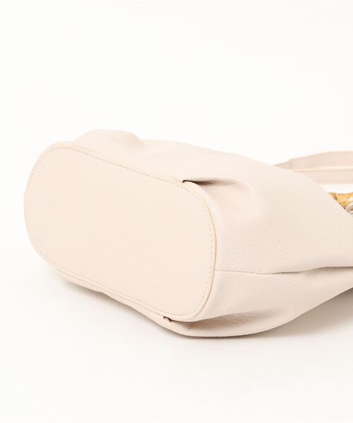 Green Parks(グリーンパークス)の「・バンブーハンドルラウンドバッグ(トートバッグ・レディース・グレー/グリーン/アイボリー/グレイッシュベージュ・FREE)」の14枚目の写真