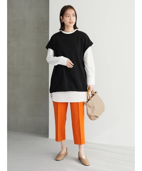 Green Parks(グリーンパークス)の「・バンブーハンドルラウンドバッグ(トートバッグ・レディース・グレー/グリーン/アイボリー/グレイッシュベージュ・FREE)」の6枚目の写真