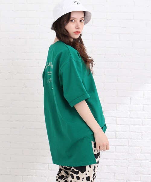 Cutie Blonde(キューティーブロンド)の「◆バックロゴBIGTシャツ(Tシャツ/カットソー・レディース・オフホワイト/キャメル/グリーン/ブラック・00)」の13枚目の写真