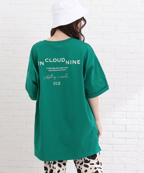Cutie Blonde(キューティーブロンド)の「◆バックロゴBIGTシャツ(Tシャツ/カットソー・レディース・オフホワイト/キャメル/グリーン/ブラック・00)」の14枚目の写真