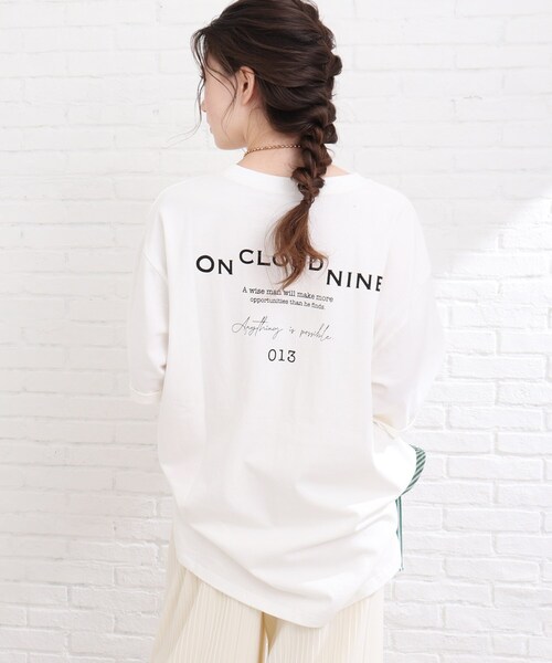 Cutie Blonde(キューティーブロンド)の「◆バックロゴBIGTシャツ(Tシャツ/カットソー・レディース・オフホワイト/キャメル/グリーン/ブラック・00)」の22枚目の写真