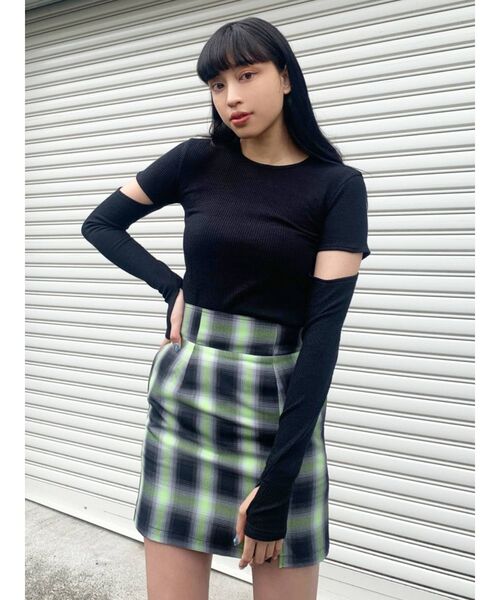 EMODA（エモダ）の「ハイウエストスリットスカート（スカート・レディース・ブラック/グレー/ブルー/その他・SMALL/MEDIUM）」の10枚目の写真