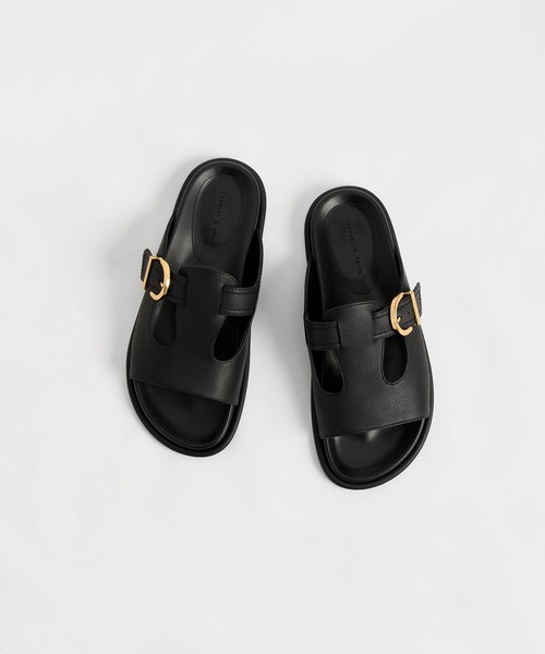 CHARLES & KEITH（チャールズ & キース）の「カットアウト バックルスライド / Cut-Out Buckled Slides（サンダル・レディース・クリーム/ブラック/イエロー・25.5cm/25cm/23cm/22.5cm/24.5cm/23.5cm）」の10枚目の写真