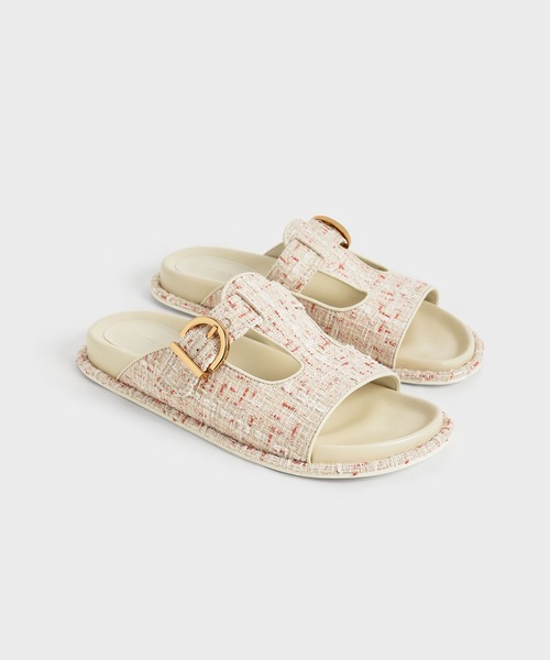 CHARLES & KEITH（チャールズ & キース）の「カットアウト バックルスライド / Cut-Out Buckled Slides（サンダル・レディース・クリーム/ブラック/イエロー・25.5cm/25cm/23cm/22.5cm/24.5cm/23.5cm）」の12枚目の写真