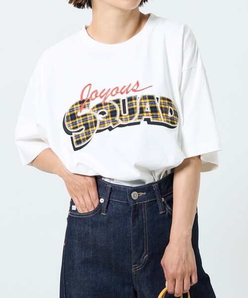 FREAK'S STORE（フリークスストア）の「チェックワッペン刺繍Ｔシャツ（Tシャツ/カットソー・レディース・ライトグレー/ブラック/オフホワイト・ﾌﾘ-）」の10枚目の写真