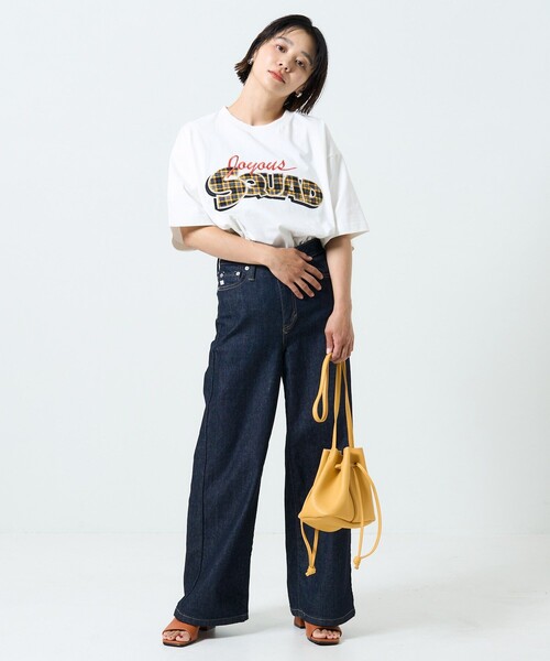 FREAK'S STORE（フリークスストア）の「チェックワッペン刺繍Ｔシャツ（Tシャツ/カットソー・レディース・ライトグレー/ブラック/オフホワイト・ﾌﾘ-）」の5枚目の写真