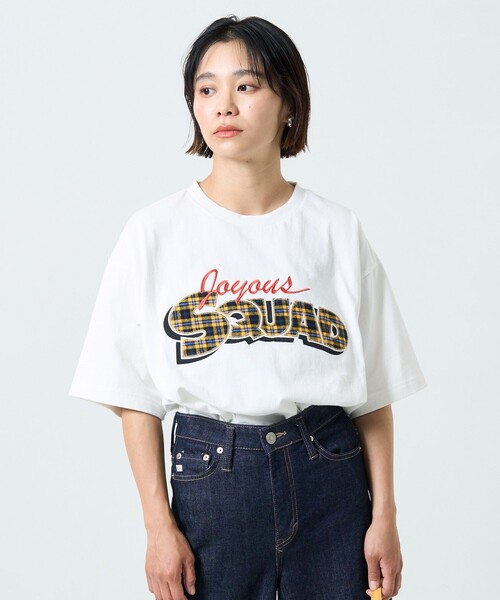 FREAK'S STORE（フリークスストア）の「チェックワッペン刺繍Ｔシャツ（Tシャツ/カットソー・レディース・ライトグレー/ブラック/オフホワイト・ﾌﾘ-）」の7枚目の写真