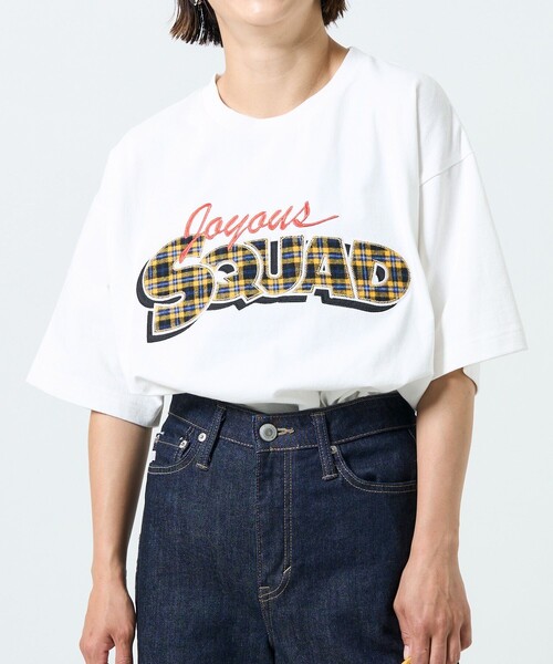 FREAK'S STORE（フリークスストア）の「チェックワッペン刺繍Ｔシャツ（Tシャツ/カットソー・レディース・ライトグレー/ブラック/オフホワイト・ﾌﾘ-）」の6枚目の写真