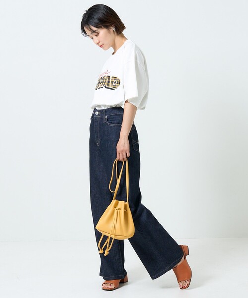 FREAK'S STORE（フリークスストア）の「チェックワッペン刺繍Ｔシャツ（Tシャツ/カットソー・レディース・ライトグレー/ブラック/オフホワイト・ﾌﾘ-）」の13枚目の写真