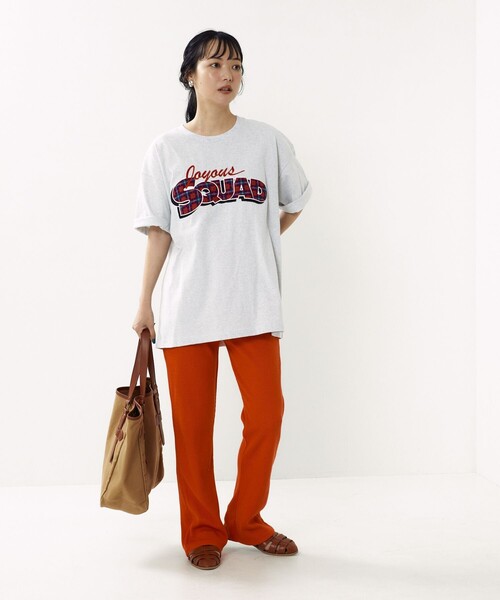 FREAK'S STORE（フリークスストア）の「チェックワッペン刺繍Ｔシャツ（Tシャツ/カットソー・レディース・ライトグレー/ブラック/オフホワイト・ﾌﾘ-）」の14枚目の写真