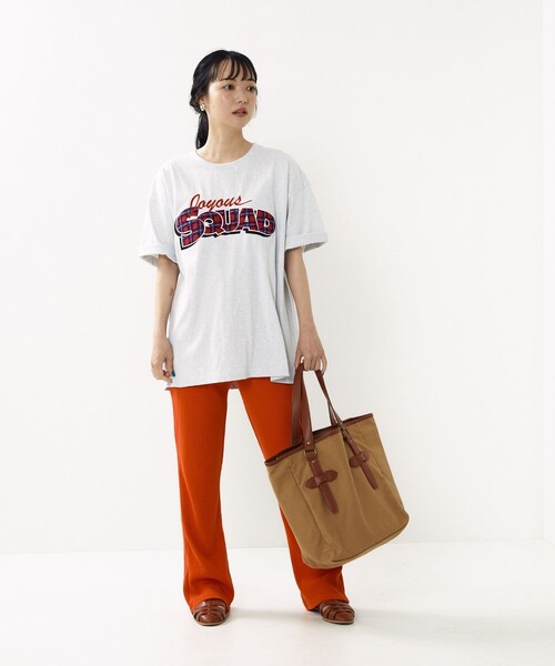 FREAK'S STORE（フリークスストア）の「チェックワッペン刺繍Ｔシャツ（Tシャツ/カットソー・レディース・ライトグレー/ブラック/オフホワイト・ﾌﾘ-）」の17枚目の写真