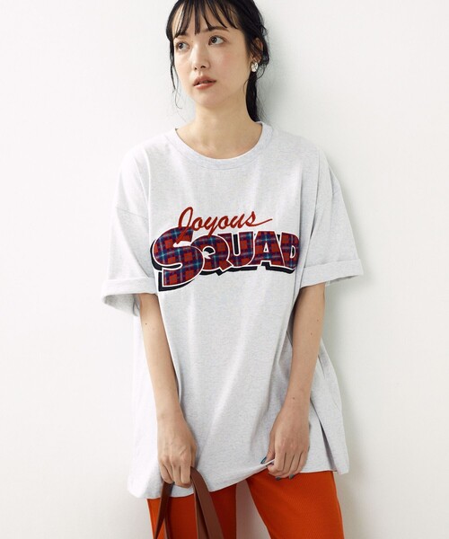 FREAK'S STORE（フリークスストア）の「チェックワッペン刺繍Ｔシャツ（Tシャツ/カットソー・レディース・ライトグレー/ブラック/オフホワイト・ﾌﾘ-）」の18枚目の写真