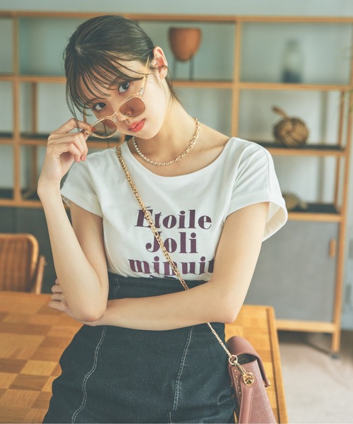 PROPORTION BODY DRESSING(プロポーションボディドレッシング)の「<E>ロゴT / 1212267500(Tシャツ/カットソー・レディース・ダークネイビー/ホワイト系その他/グレー系その他・FREE)」の2枚目の写真