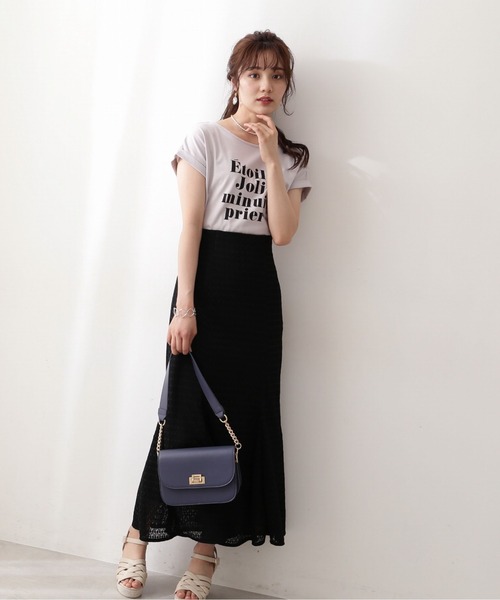 PROPORTION BODY DRESSING(プロポーションボディドレッシング)の「<E>ロゴT / 1212267500(Tシャツ/カットソー・レディース・ダークネイビー/ホワイト系その他/グレー系その他・FREE)」の8枚目の写真