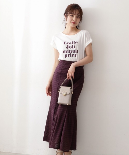 PROPORTION BODY DRESSING(プロポーションボディドレッシング)の「<E>ロゴT / 1212267500(Tシャツ/カットソー・レディース・ダークネイビー/ホワイト系その他/グレー系その他・FREE)」の5枚目の写真